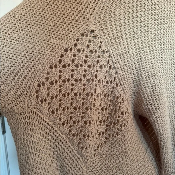 Women CAbi Teachers Pet Lightweight Linen Open Front Draped Knit Cardigan Size L - Picture 8 of 16